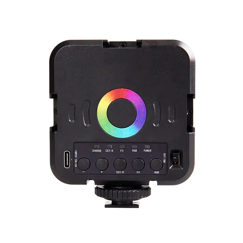 RGB LED Video Light Photography Fill Camera Lighting CRI95+ 2500-9000K LCD Display Cold Shoe For Vlog Live Lamp Streaming DSLR