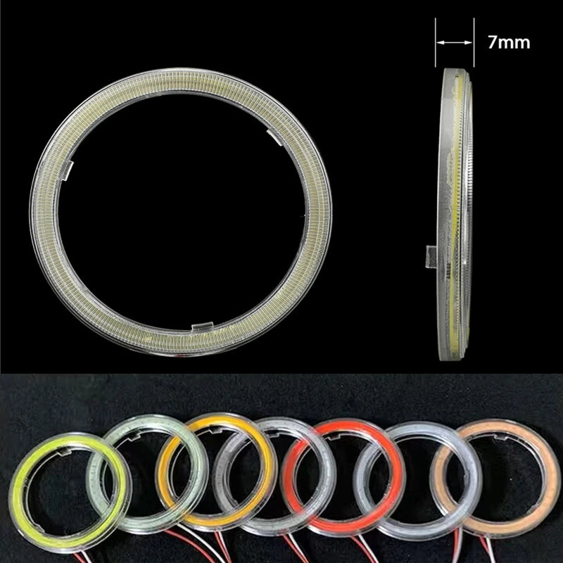 1 PCS Car Angel Eyes With Shell 12V-60V 40/50/60/80/90/95/130/140MM COB LED Halo Ring Lights Car Motorcycle Headlight Fog Light