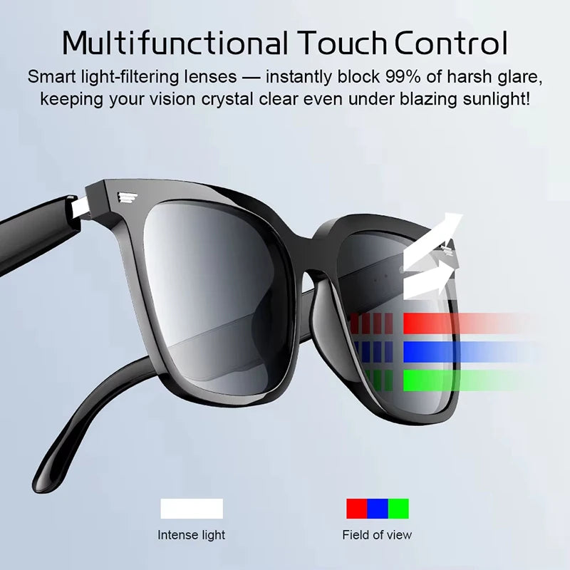 Smart Wireless Bluetooth Glasses Are Multifunctional Music Listening Sunglasses And Anti Blue Light Sports Sunglasses