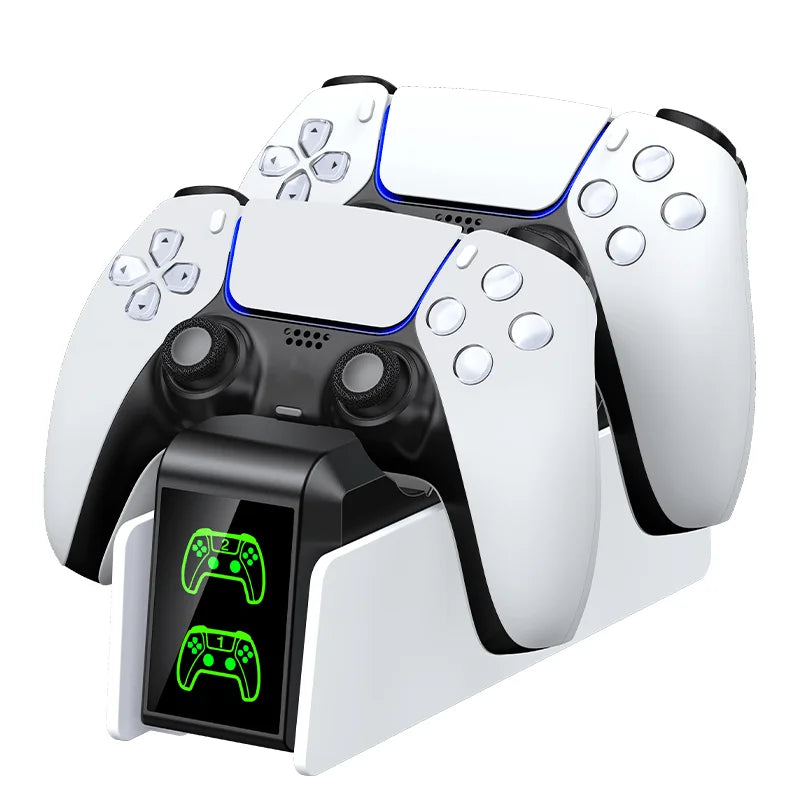 Charging Station for PS5 Controller Charger with RGB Light Dual Stand Charger Dock PS5 Controller Charging Base for PlayStation5
