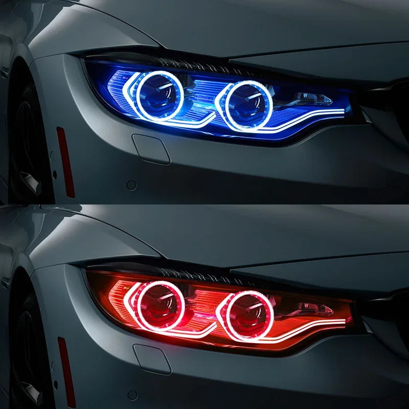 2.5” 3'' 5D Crystal Angel Eyes Mask LED Halo Rings For Hella Bi Xenon LED Projector Lenses Headlight DRL Car Light Accessories