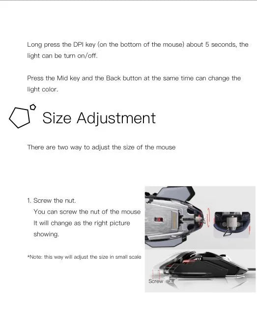 M8 RGB USB Wired Glare Mode Mouse 40000 DPI 7-Button Programmable Rrgonomic Gaming Mouse For PC Players