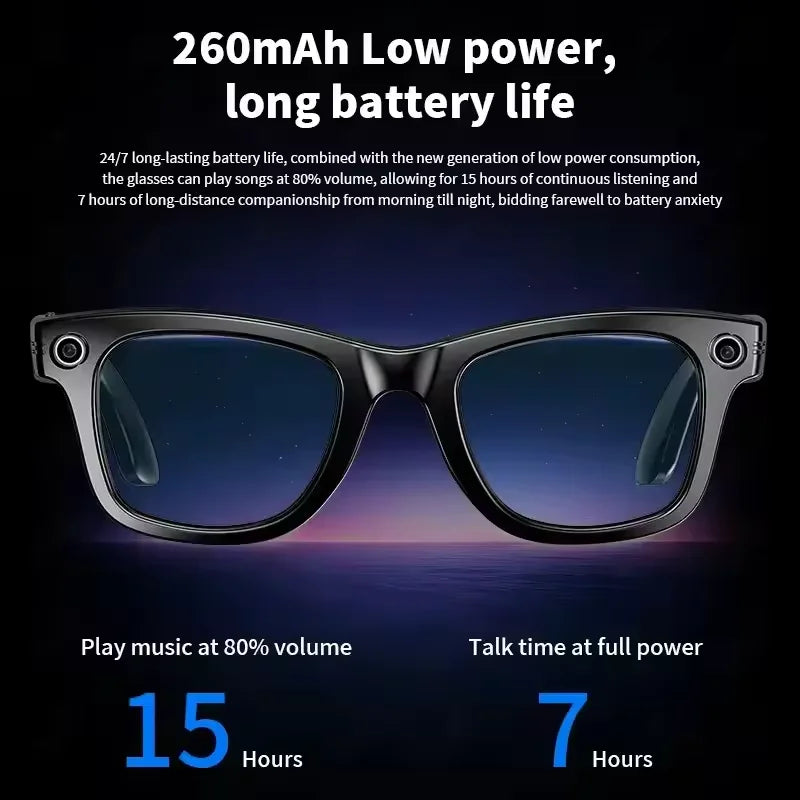 2025 New Upgrade Smart Glasses With Camera Video Recording AI Photo Recognition Bluetooth Call Translation Voice Sunglasses Man