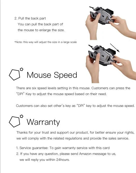 M8 RGB USB Wired Glare Mode Mouse 40000 DPI 7-Button Programmable Rrgonomic Gaming Mouse For PC Players