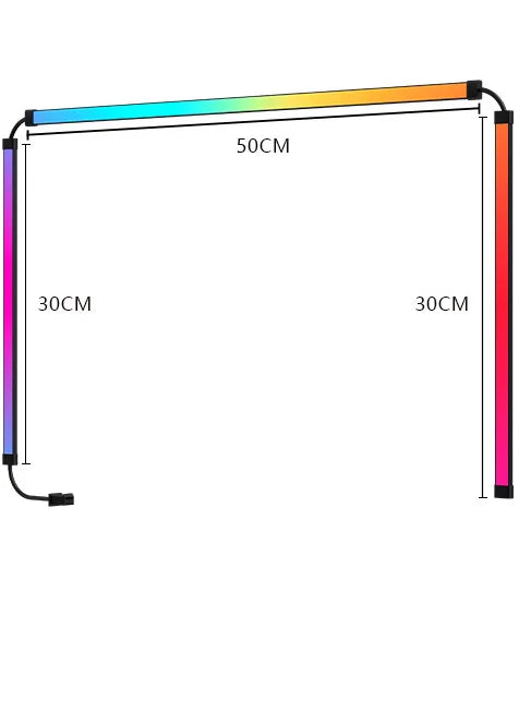 RGB LED Backlight Sync with Computer Monitor, Dream Color Music Rhythm Pickup Light Strip for Gaming Room Christams Decor Gifts