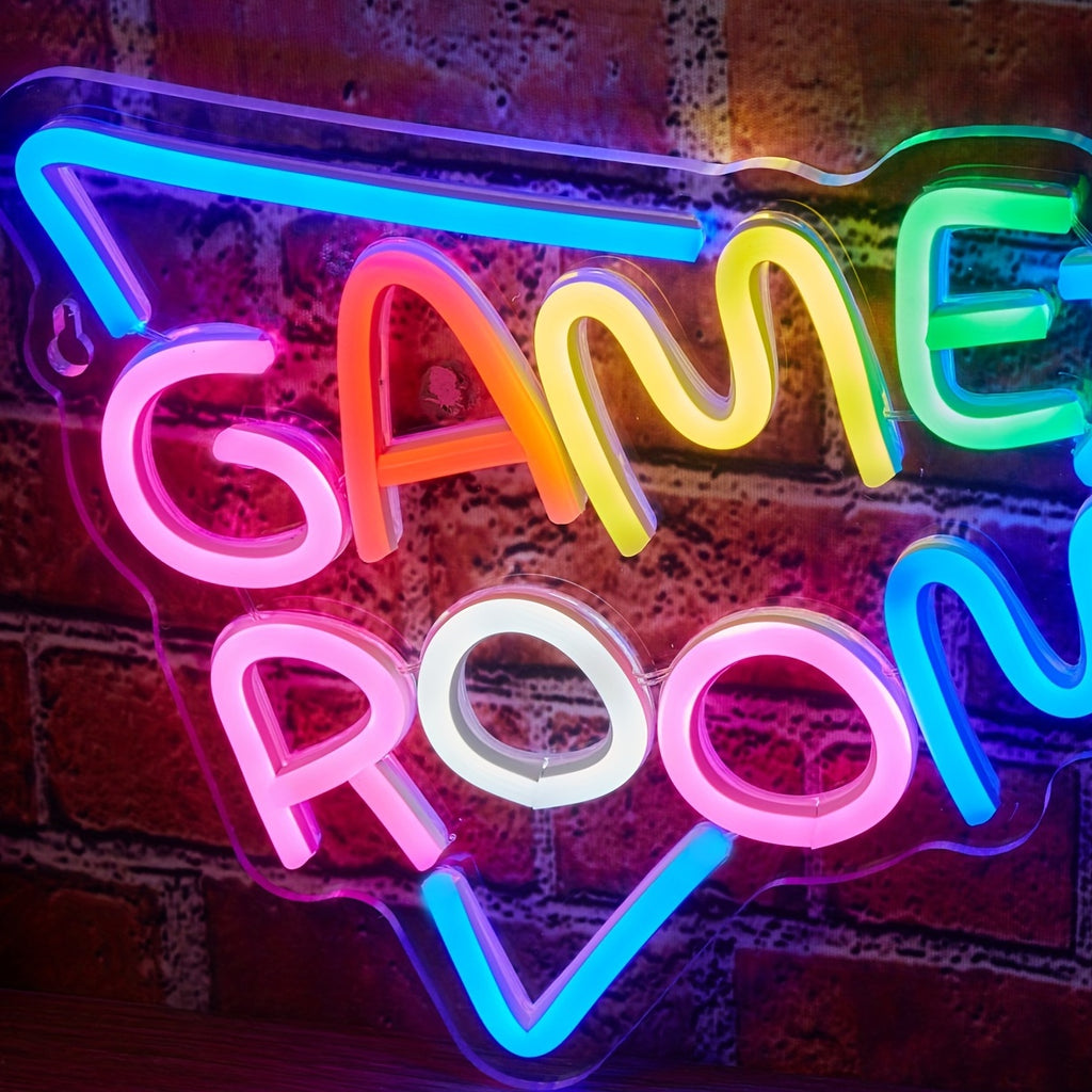 1 LED Neon Light On The Back Panel, Game Room Online Switch, 5V USB Power Supply