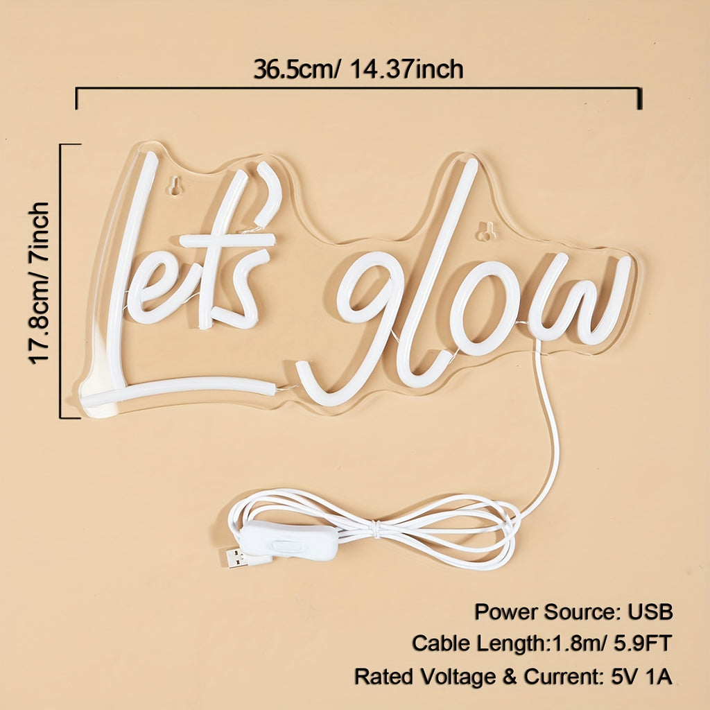 1pc Romantic Pink LED Neon Letter Sign - USB Operated Wall Decor for Bedrooms & Events - Vibrant Accent Lighting, Customizable Design, Perfect for Holidays, Parties, & Weddings