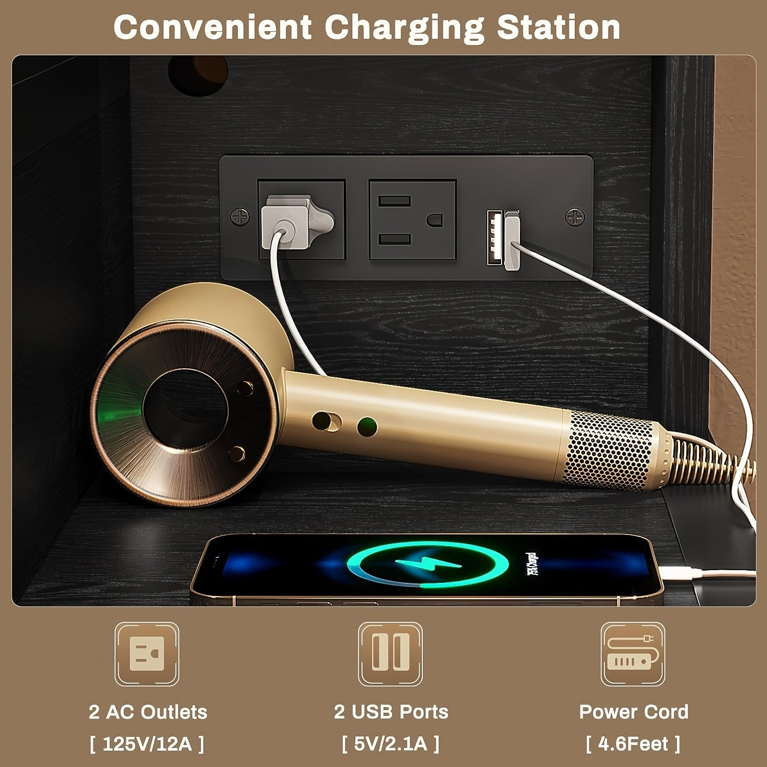 Luxurious Black Makeup Vanity Table with Storage - 3 Lighting Modes, USB Ports, Outlets, and Spacious Drawers - Perfect for Beauty Enthusiasts and Professionals