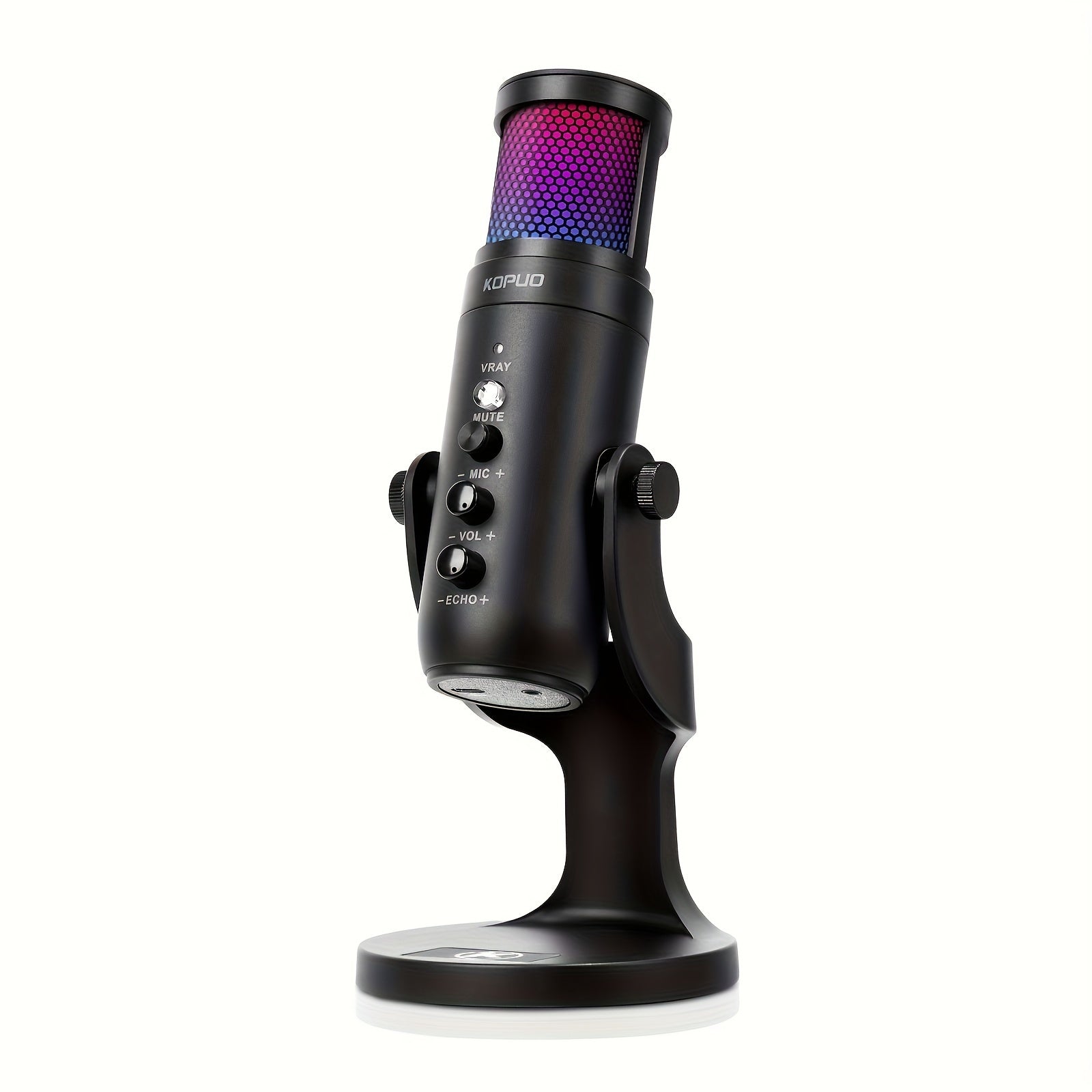 RGB USB Gaming/Podcast Computer Microphone, Condenser Desktop Singing PC Mic, Dynamic Heart-Shaped Directional Mics for Radio/Vocal/Voice, for PS4/5, for Mac, for YouTube/Live Streaming/Media/Recording