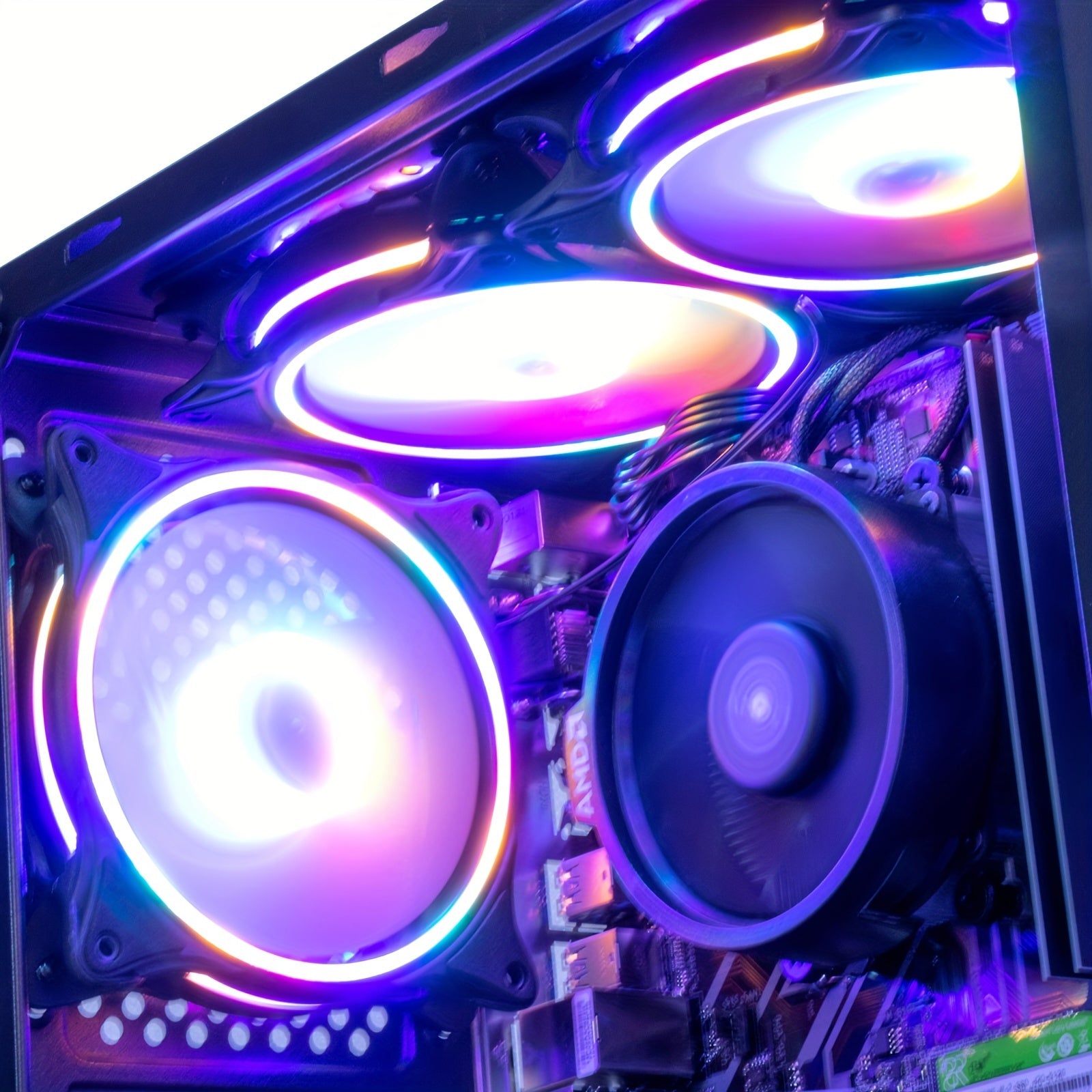 MXZ Gaming PC Computer R5 3600, 16G DDR4, NVME 500G, A320, 6RGB Fans, Gamer Desktop Computer Optional RTX 4060/RX6750GRE/RTX 2060