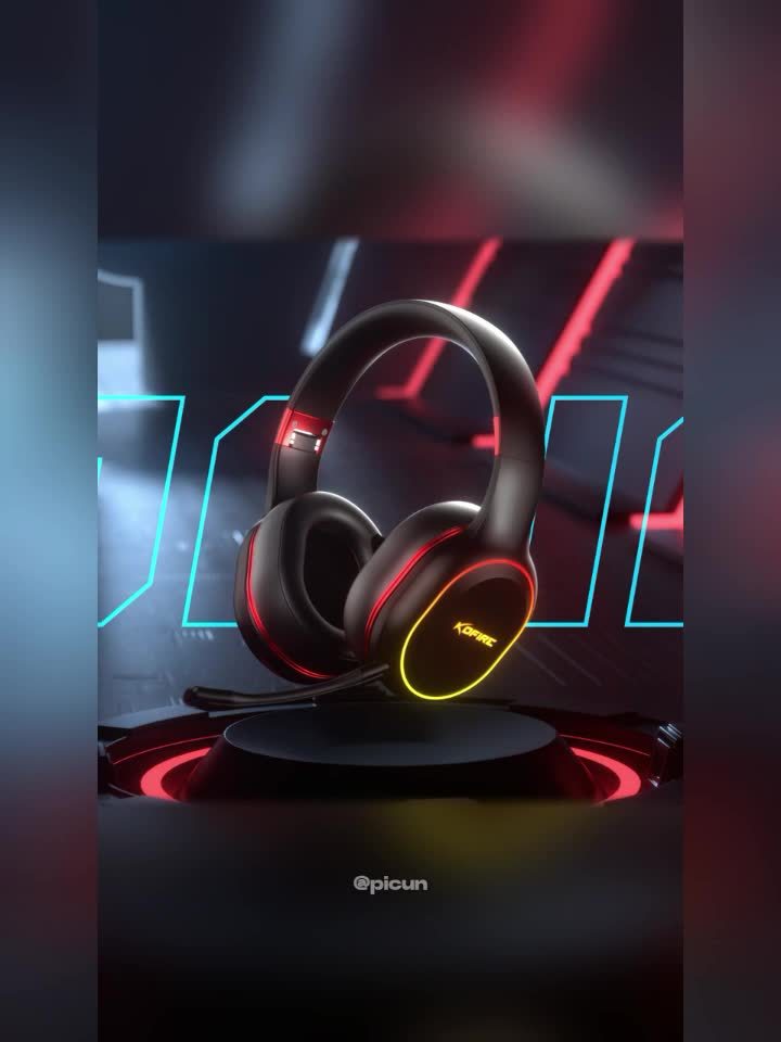 UG-05 2.4GHz Wireless Gaming Headset | Compatible with PS4/PS5/PC | Ultra-Low Latency Technology + Immersive Vibration Feedback | 30H Battery Life Over-Ear Design | Detachable Microphone + High-Speed Wireless Adapter | Dynami