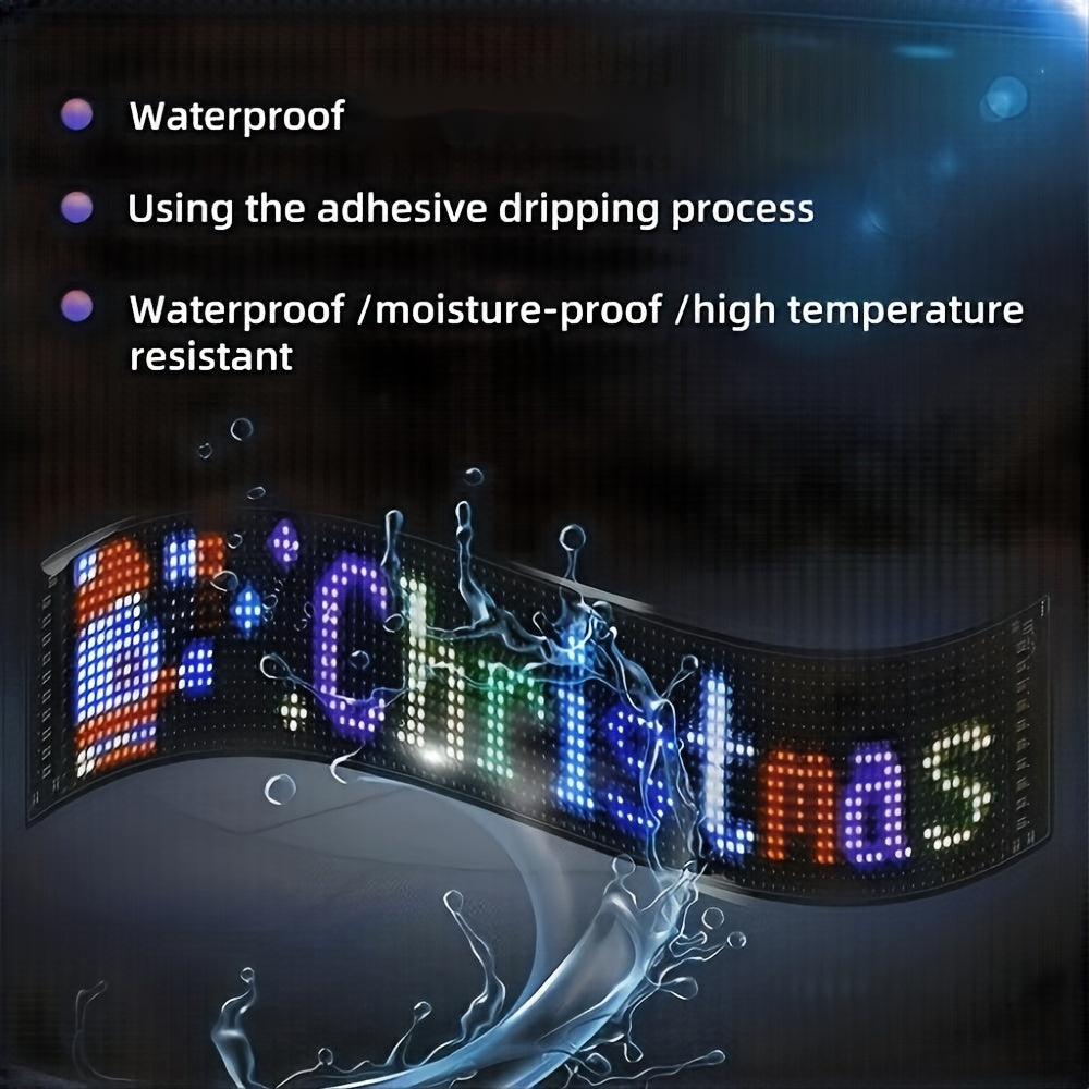 1pc LED Matrix Pixel Panel, Scrolling LED Sign APP USB 5V Flexible Addressable RGB Pattern Graffiti Scrolling Text Animation Display Car Shop