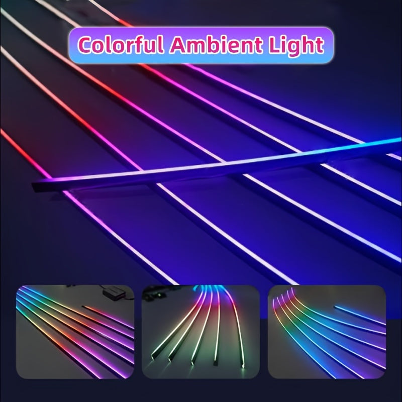 18-Color RGB Symphony Car Ambient Lights: App Control, Multiple Modes, Universal Fit