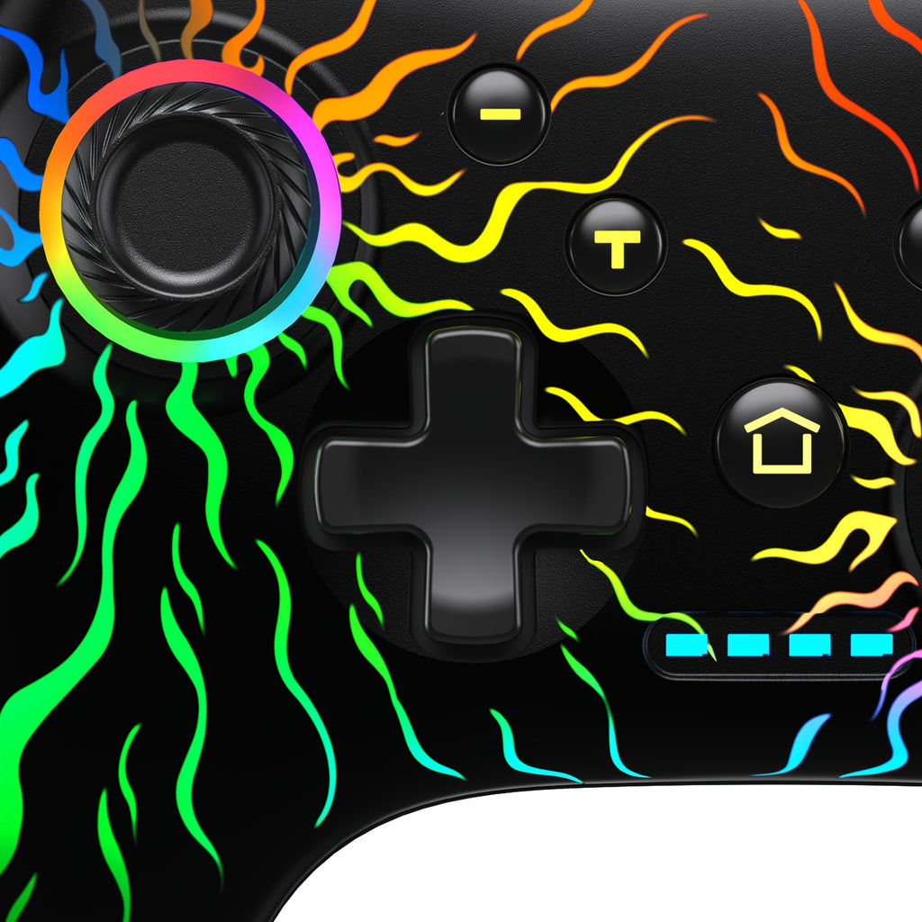 The Controller Is Compatible With Switch/Lite/OLED And PC/Android/IOS, And Comes With An RGB Breathing LED, The Controller Also Supports Remote Applications With Turbo And Wake-up Functions