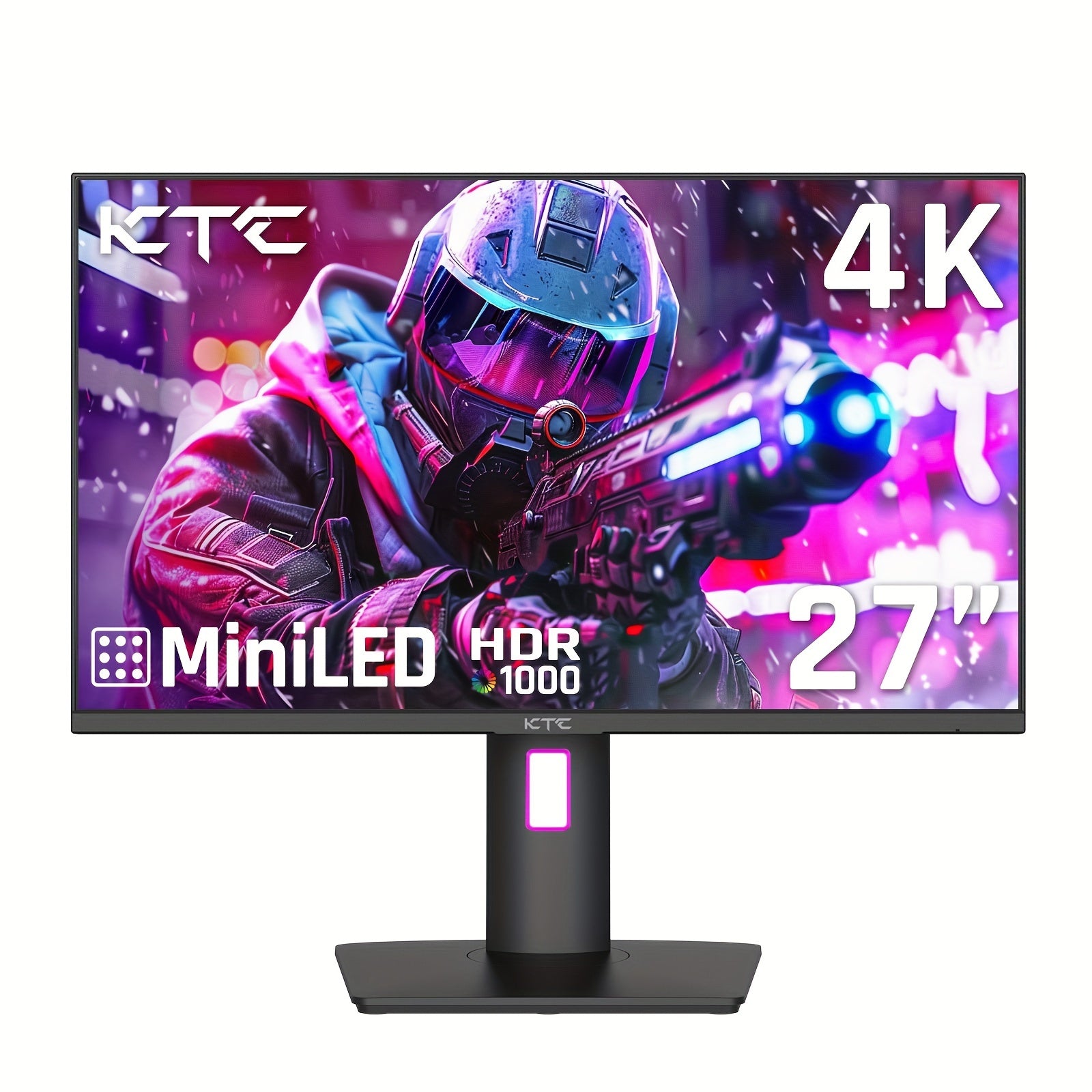 [Fast Arrival] 27" 4K KTC Mini LED Monitor: Fast IPS, 160Hz/144Hz HDR1000 Gaming, Type-C 90W, HDMI/DP/USB, Swivel/Height/Pivot/Tilt, VESA, Vertical Monitor for Gaming & PC
