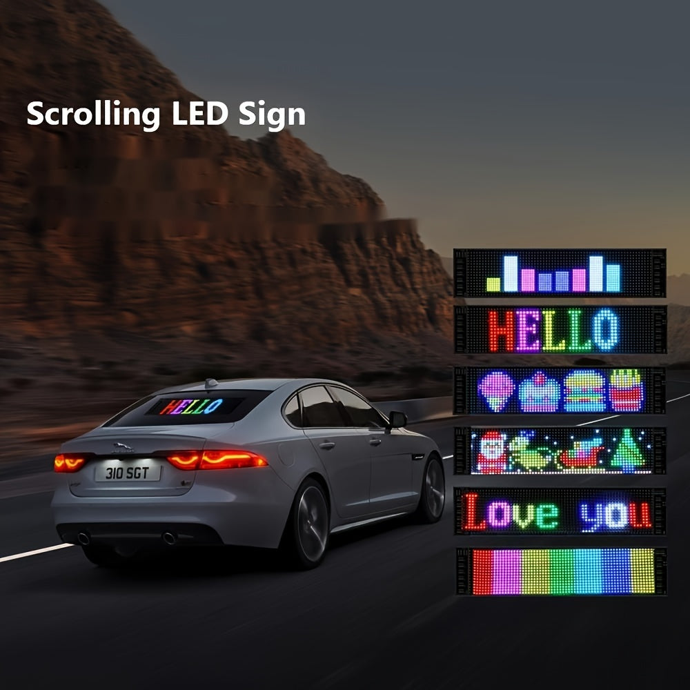 1pc LED Matrix Pixel Panel, Scrolling LED Sign APP USB 5V Flexible Addressable RGB Pattern Graffiti Scrolling Text Animation Display Car Shop
