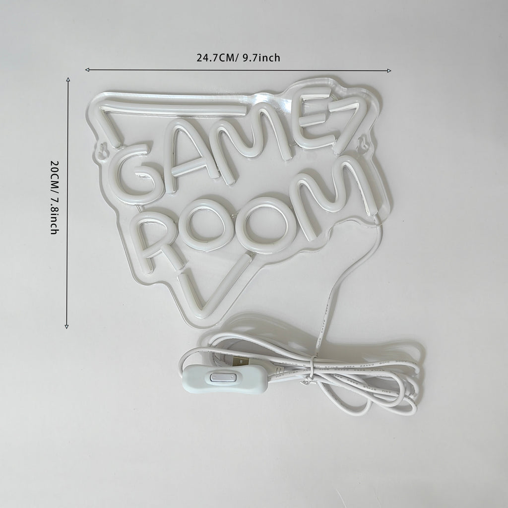 1 LED Neon Light On The Back Panel, Game Room Online Switch, 5V USB Power Supply