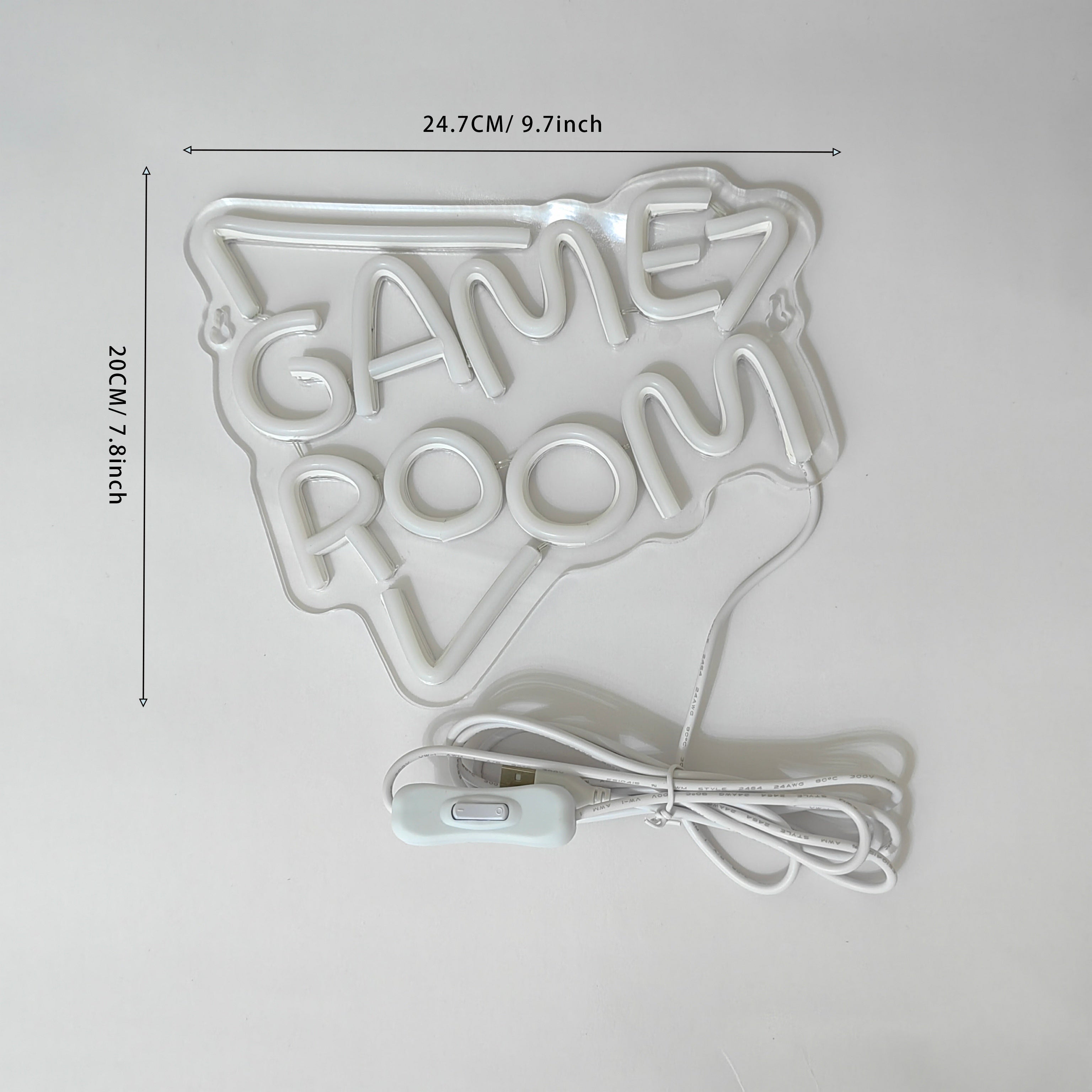 1 LED Neon Light On The Back Panel, Game Room Online Switch, 5V USB Power Supply