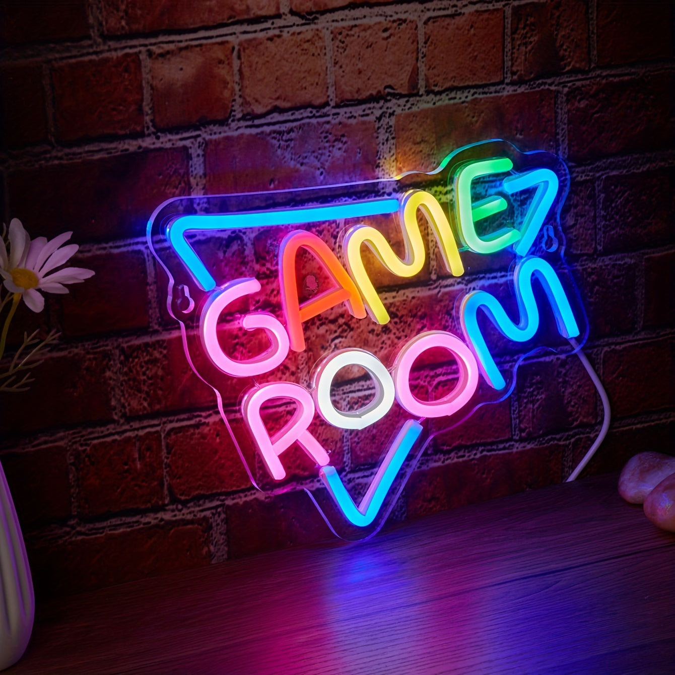 1 LED Neon Light On The Back Panel, Game Room Online Switch, 5V USB Power Supply
