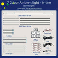 18-Color RGB Symphony Car Ambient Lights: App Control, Multiple Modes, Universal Fit