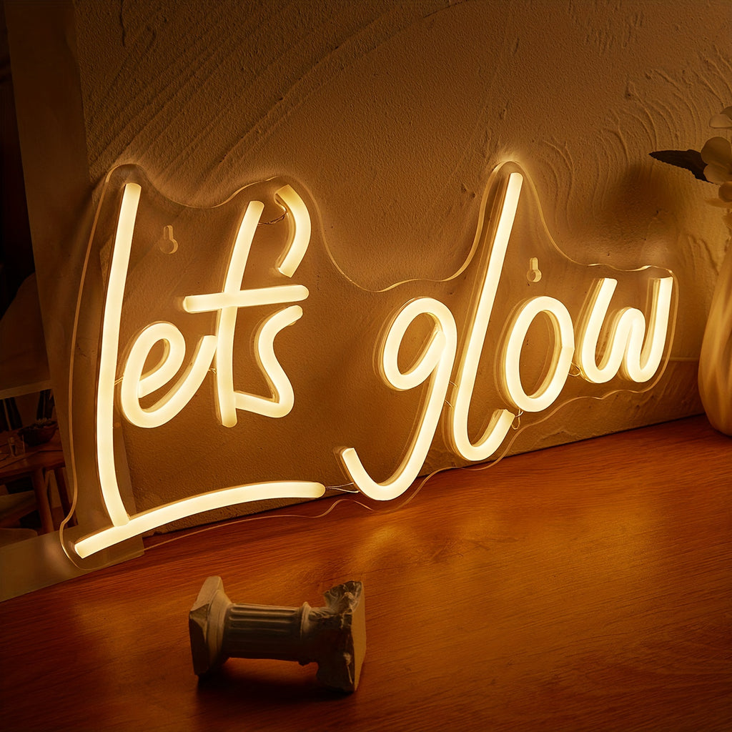 1pc Romantic Pink LED Neon Letter Sign - USB Operated Wall Decor for Bedrooms & Events - Vibrant Accent Lighting, Customizable Design, Perfect for Holidays, Parties, & Weddings